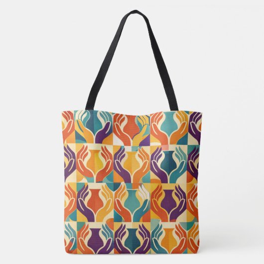 Fürsorgliche Hände Tasche (Rückseite)