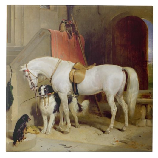 Fürst George's Favoriten (Öl auf Leinwand) Fliese (Vorderseite)