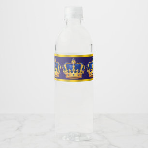 Fürst König Krone Wasserflaschenetiketten Wasserflaschenetikett