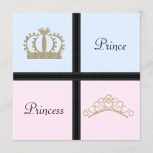 Fürst Prinzessin Geschlecht Enthüllung Duscheinlad Einladung