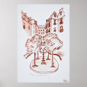 Furstenberg, Kirche Saint-Germain-des-Pres, Paris Poster