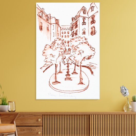 Furstenberg, Saint-Germain-des-Pres Kirche, Paris Leinwanddruck (Insitu (Wohnzimmer))