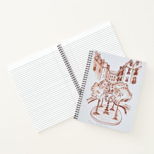 Furstenberg, Saint-Germain-des-Pres Kirche, Paris Notizblock (Innenseite)