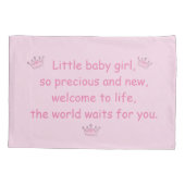 Fürstenkrone, Babygeschenk, personalisiert Kissenbezug (Rückseite)