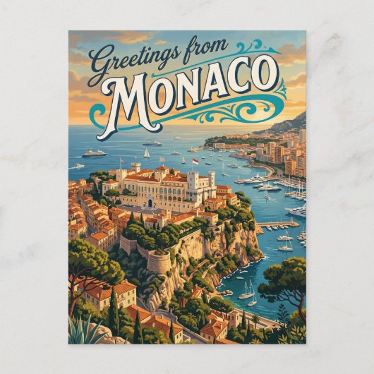 Fürstenpalast von Monaco Monaco Postkarte (Vorderseite)