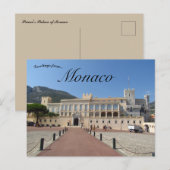 Fürstenpalast von Monaco Postkarte (Vorne/Hinten)