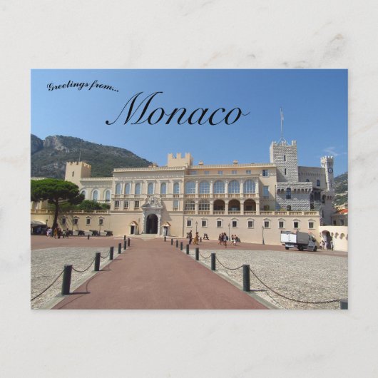 Fürstenpalast von Monaco Postkarte (Vorderseite)