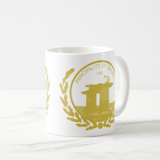 Fürstentum des sealand Siegel-Wappen Kaffeetasse (VorderseiteRechts)