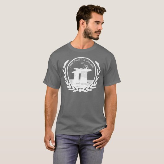 Fürstentum des sealand Siegel-Wappen T-Shirt (Vorne ganz)