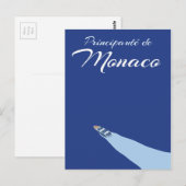 Fürstentum Monaco Reiseplakat Postkarte (Vorne/Hinten)