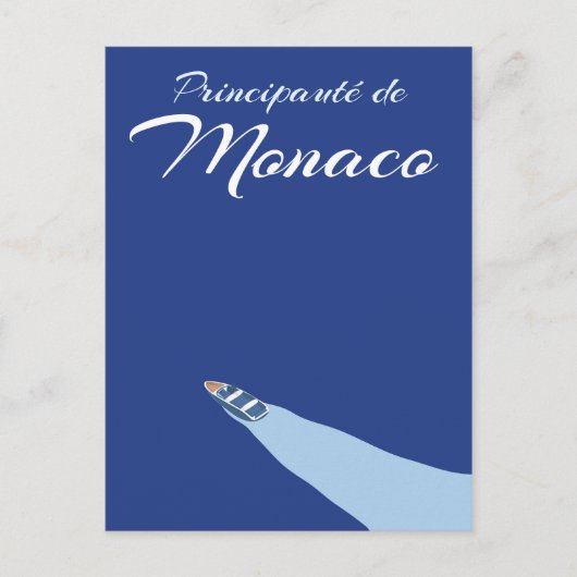 Fürstentum Monaco Reiseplakat Postkarte (Vorderseite)
