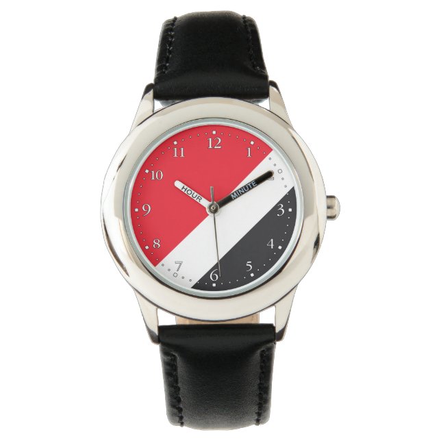 Fürstentum Sealand Flag Armbanduhr (Vorderseite)
