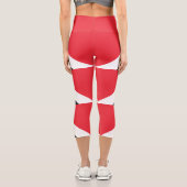 Fürstentum Sealand Flag Capri Leggings (Rückseite)