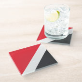 Fürstentum Sealand Flag Glasuntersetzer (Schrägansicht)