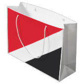 Fürstentum Sealand Flag Große Geschenktüte (Rückseite Schrägansicht)