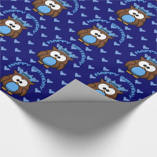 Fürstenuhu Geschenkpapier (Ecke)