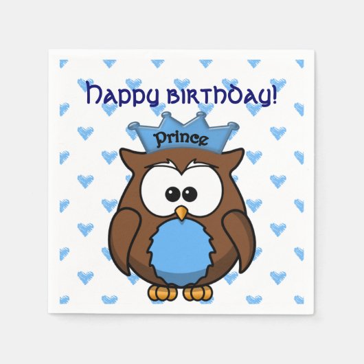 Fürstenuhu Serviette (Vorderseite)