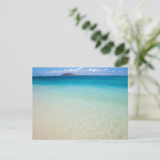 Fürteventura, Corralejo Fahne Strand Postkarte (Stehend Vorderseite)