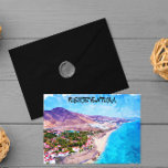 Fürteventura Kanaren Vintag Postkarte<br><div class="desc">Beautitul Fürteventura Aquarellbilder zeigen eine Strandlandschaft der Insel,  die zu den Kanaren gehört Spanien. Tolle Souvenir und Geschenkidee.</div>