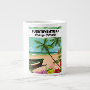 Fürteventura Kanarische Inseln Urlaub Postkarte. Jumbo-Tasse