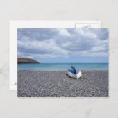 Fürteventura, schwarzer Kieselstrand Postkarte (Vorne/Hinten)