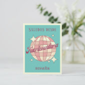 Fürteventura Spanien Ferien Retro Postkarte (Stehend Vorderseite)