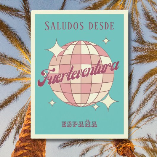 Fürteventura Spanien Ferien Retro Postkarte