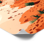 Fürteventura Spanien Vintage Illustration Poster (Ecke)