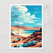 Fürteventura Spanien Vintage Illustration Postkarte (Vorderseite)