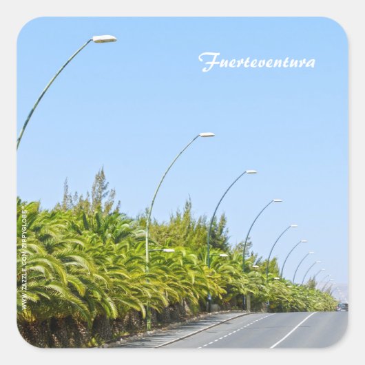 Fürteventura-Sticker Quadratischer Aufkleber (Vorderseite)