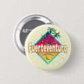 Fürteventura Surfer Kanarische Inseln Vintag Button (Vorne & Hinten)