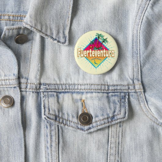Fürteventura Surfer Kanarische Inseln Vintag Button (Beispiel)