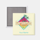 Fürteventura Surfer Kanarische Inseln Vintag Magnet (Vorderseite/Rückseite)