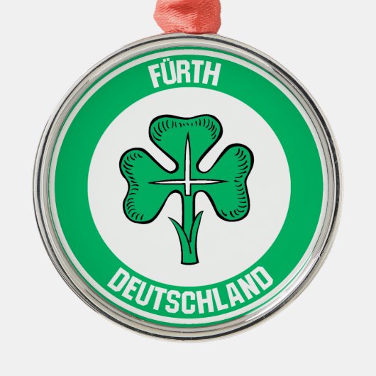 Fürth Round Emblem Ornament Aus Metall (Vorne)