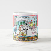 Further Than Meat | Satirischer Humor Jumbo-Tasse (Vorderseite)