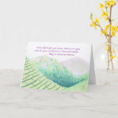 Furusato Rice Paddy Mountains Denken Sie an Sie Karte (Gelbe Blume)