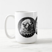Fury Fierce: Der mächtige Blick auf einen Adler Kaffeetasse (Links)