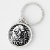 Fury Fierce: Der mächtige Blick auf einen Adler Schlüsselanhänger (Vorne)