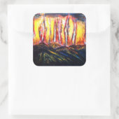 Fury Fires Quadratischer Aufkleber (Tasche)