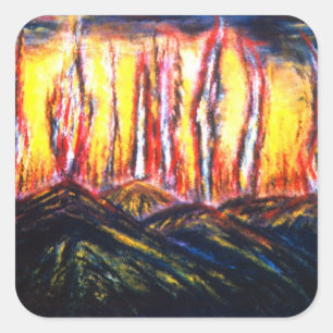 Fury Fires Quadratischer Aufkleber