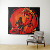 Fury of the Celestial Dragon Wandteppich (Beispiel (Horizontal))