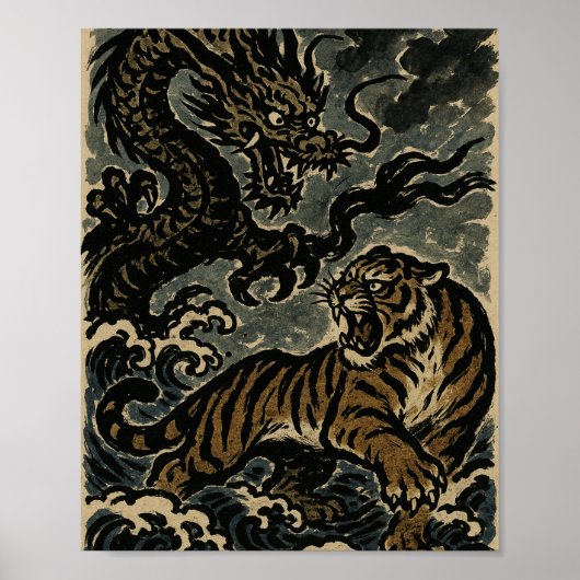 Fury of the East: Tiger und Dragon Duel Poster (Vorne)