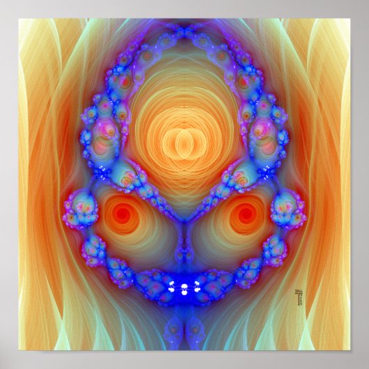 Fury Variation 2 (12" x 12") Art Print Poster (Vorne)