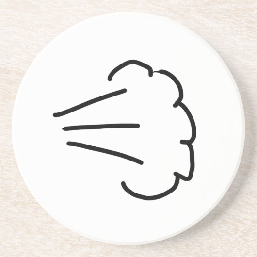 Furz Cloud Getränkeuntersetzer (Vorne)