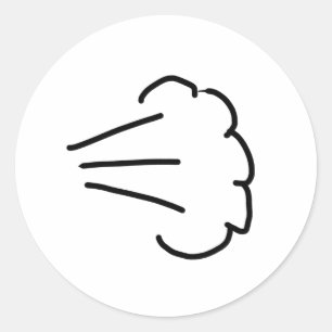 Furz Cloud Runder Aufkleber