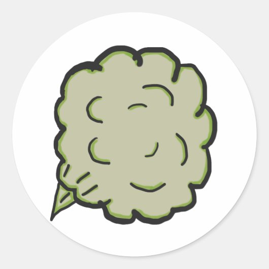 Furz Cloud Runder Aufkleber (Vorderseite)