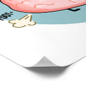 Furz des Gehirns Funny Anatomy Pun Poster (Ecke)