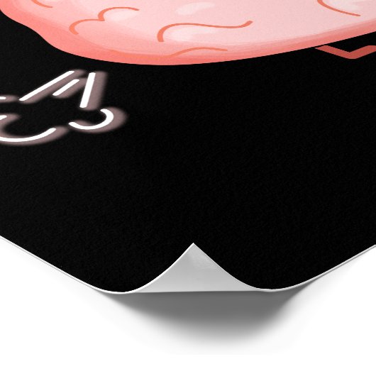 Furz Funny Anatomy Pun Dark BG Poster (Ecke)