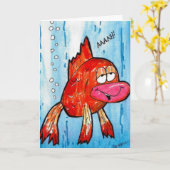 Furz für Fische wird gut Karte (Gelbe Blume)