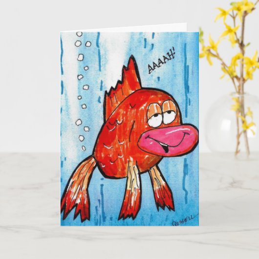 Furz für Fische wird gut Karte (Gelbe Blume)